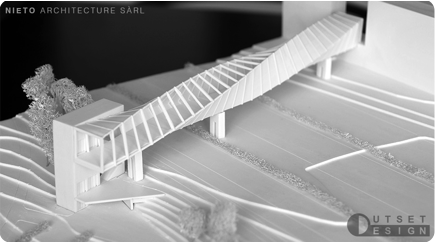 Outset Design Architecture Model 3D printed pedestrian bridge photo 1
