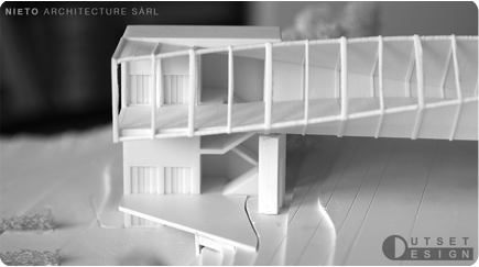 Outset Design Architecture Model 3D printed pedestrian bridge photo 2