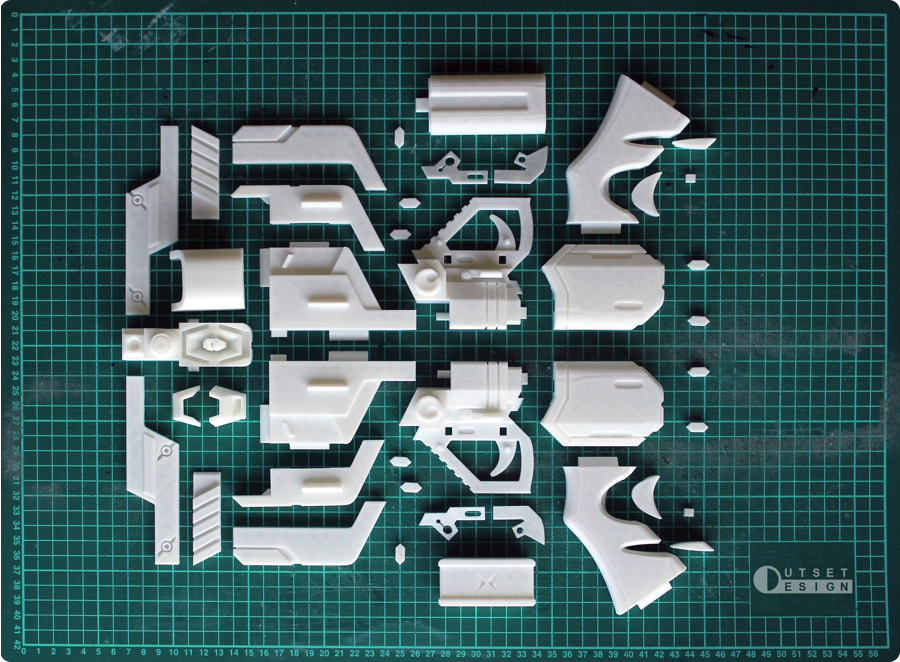 Outset Design Zero Suit Samus Paralyzer Gun Metroid cosplay prop Parts layout